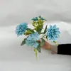 Flores Artificiais de Dália para Decoração de Casa Estilo Jardim, Fotografia, Arranjos de Flores Artificiais para Casamento e Arte Floral