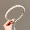 Meninas Estilo Francês Vintage Pérola Faixa de Cabelo Acessórios para o Cabelo 2024 Novas Crianças Mori Estilo Super Fada Headband Meninas 'Flor Menina Headwear