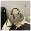 Bolsa Almofada Grande Capacidade Fashion e Simples Verão 2025 Nova Textura Boston Portátil Ombro Transversal Bolsa Almofada