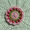 Posavasos de Ramo de Rosas Hecho a Mano Terminado Crochet de Lana Cambio de Taza Ramo de Mano Regalo Creativo Posavasos de Flor Tejida