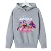 Sudadera de Terciopelo con Estampado de Grupo Kpop Witch Hunter para Niños, Moda Casual Otoño e Invierno para Niños y Niñas