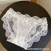 Amorzinho um pouco bêbado ~ calcinha sexy de cetim com fenda alta e renda meninas cintura baixa algodão puro respirável calcinha mulheres