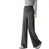 Pantalones de maternidad de pierna ancha para otoño e invierno, de tiro alto con soporte para el vientre, cierre de un solo botón, suaves y amigables con la piel, con efecto adelgazante, cubren las caderas sin oprimir el vientre, adecuados para usar con prendas exteriores