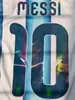 Camisa da Copa do Mundo de 2026 da Argentina para Adulto Tinta Branca Número 10 # MESSI nome número estampa termocolante