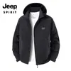 Chaqueta de Algodón para Hombre Jeep Otoño/Invierno con Capucha Gruesa Cálida Ropa de Abrigo de Nylon para Exteriores Resistente al Viento Casual