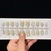 Tulipa de Primavera 30 Peças Unhas Usáveis Feitas à Mão Pura Feita à Mão Novo Estilo Arte de Unha Pré-Feita Pontas de Unha Usáveis Atacado