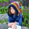 Chapéu Infantil de Palha Trançada Artesanal de Aba Larga Outono/Inverno, Chapéu Mágico Quente para Criança e Adulto com Cauda Longa e Borlas