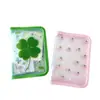 Bolsa de Armazenamento Transparente A6 de Sarja Portátil, Adesivos de Cartão Pequenos, Armazenamento de Material para Caderno, Doce Morandi