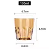 Copa octagonal para vino blanco acrílico copa octagonal plástico cerveza taza engrosada especificación de copa para KTV bar tienda de barbacoa