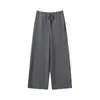 Calça Feminina de Caxemira Wide Leg 2026 Outono/Inverno Nova Calça de Tricô Reta com Cintura Alta e Caimento Consinee