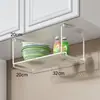 Estante de Almacenamiento para Cocina Colgante Debajo del Gabinete de Pared, Estante Multifuncional para Almacenamiento de Platos y Utensilios