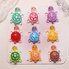 Decoraciones para Uñas de Tortuga Pequeña que Brillan en la Oscuridad de Dibujos Animados Populares Transfronterizos Pequeños Accesorios de Resina Tortuga 3D para Bricolaje