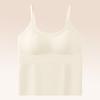 Base Líquida Confortável Sem Costura Camisola Fina Roupa Externa Base Fixa Almofada de Peito Slim Casual Roupa Íntima Longa para Mulheres