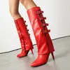 24 Botas de Caballero Nuevas Británicas de Punta Alta con Hebilla de Cuero Botas de Pantalón Botas de Tacón de Aguja Tallas Grandes 40-46 Botas de Comercio Exterior