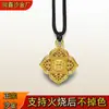 O Pingente Antigo Dourado Areia Ponto de Diamante Herança Padrão Caqui da Loja de Ouro Que Não Pode Ser Queimado por Fogo Pode Ser Queimado por Fogo
