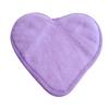 Toalla Limpiadora de Maquillaje Reutilizable con Fibra Ultra Fina en Forma de Corazón, Personalizada por el Fabricante, para Limpieza con Agua Limpia