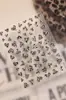 Pegatinas para Uñas Serie Cuadros Estampado de Leopardo con Adhesivo Posterior, Estilo Francés Retro, Decoraciones de Uñas Corazón Estilo Chica Popular Europea y Americana Venta al por Mayor