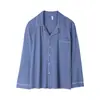 Algodón viscosa algodón marca pijamas hombre verano manga larga cárdigan top holgado XXXXL talla extra se puede usar afuera RC