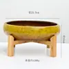 Macetas de Cerámica para Suculentas con Esmalte de Horno de Colores de 10 Pulgadas, Creativas para Interiores, Escritorio, Adornos de Bonsái, Macetas de Cerámica Transfronterizas para Jardinería