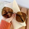 Nuevas Gafas de Sol de Moda para Celebridades de Internet 2021 Gafas de Sol Cuadradas Ovaladas de Estilo Coreano para Hombre Gafas Personalizadas Anti-ultravioleta para Mujer