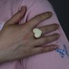 Anel de hip-hop com coração cravejado de diamantes importado personalidade exagerada anel grande de amor com zircônia anel em forma de coração para homens e mulheres com moda