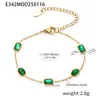Rueda de la fortuna nuevo collar pulsera de circón esmeralda joyería traje de mujer estilo ins nicho temperamento joyería de acero de titanio