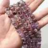 Tiras de Cristal de Titanio Morado Fantasma Morado Natural Accesorios para Pulsera Trenzada de Cuentas de Cristal Hecha a Mano DIY Accesorios para Pulsera y Collar Joyería