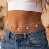 Joyería Transfronteriza Europea y Americana Cadena de Pantalón Sexy Cadena Metálica Círculo Cadena Corporal Redonda Cadena de Cintura Multicapa Cinturón Moldeador de Cintura para Mujer