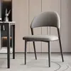 Taburete con respaldo de lujo ligero, silla de comedor simple y moderna, mesa y silla de restaurante estilo italiano, silla cómoda para reuniones en casa/hotel, metal