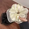 Elástico de Cabelo Leve de Gaze com Babados Estilo Dongdaemun Coreano, Corda de Cabelo de Rede de Alta Qualidade para Coque