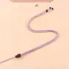 Cordón de Collar de Barril de Madera Ajustable DIY Joyería Hecha a Mano Tejido Cadena Sencilla para Suéter Etiqueta Colgante Cordón Accesorios