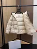 Chaqueta de Plumas Popular para Mujer de Alta Calidad, Nueva, Estilo Muñeca, con Cuello de Piel, en Stock