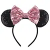 Faixa de Cabelo Faixa de Cabelo Laço do Mickey Europeia e Americana Bebê Sequinhas de Feriado Faixa de Cabelo com Laço Cruzado Acessórios de Cabelo para Crianças