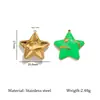 Accesorios de Joyería Transfronterizos Pendientes de Esmalte con Forma de Estrella Colgantes Moda Collares Sencillos Colgantes Artículos de Joyería Versátiles