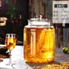 Garrafa de Vidro Ameixa, Orquídea, Bambu e Crisântemo Maceração Ginseng e Vinho Haimar Vinho de Mirtilo Espessado Jarra de Vinho de Maceração com Torneira Garrafa de Vinho Medicinal Doméstica
