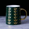 Caneca de Cerâmica Dourada Espiga de Trigo de Luxo Leve Venda Direta da Fábrica Café de Escritório Chá com Leite Leite Café da Manhã Presente Caneca