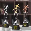 Trofeo de Cristal Personalizado y Medalla para Carrera de Relevos, Juegos Deportivos, Maratón y Campeonato de Carrera de Larga Distancia