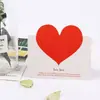 Tarjeta de felicitación de amor creativa Tarjeta de mensaje de bendición para el Día de San Valentín Tarjeta postal de enseñanza estilo coreano Tarjeta pequeña plegable escrita a mano