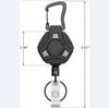 Fivela de montanhismo grande para exterior transfronteiriça fio de aço telescópica fivela de puxar fácil ABS anti-perda anti-perda clipe telescópico crachá à vista