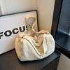 Nuevo bolso bandolera de pana de gran capacidad estilo ins japonés para mujer, bolsa de viaje de corta distancia, casual, combinable con todo, bolso de almohada para el hombro