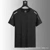 Camiseta de manga curta, estilo oversized, soltinha, de seda gelada para homens, gola redonda, estilo atlético casual, secagem rápida, peça versátil