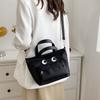 Bolsa de Cubo Divertida de Ojos Grandes de Tela de Nailon Moda Nueva Primavera y Verano Casual Bolsa de Momia Lindo Bolso Tote de Hombro