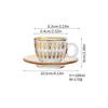 Taza de Café y Platillo Transparente Dorado Nordic Transfronterizo Cafe Hogar Exquisita Taza de Agua Taza de Latte Set de Tazas de Té de Vidrio