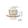Taza de Vidrio Dorada Transparente de Gama Alta Escandinava para Oficina Hogar Té Taza de Café Aislada de Lujo Accesible Taza para Bebidas Frías
