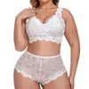 Conjunto Europeu e Americano Transfronteiriço Sexy de Lingerie Renda Camisola Shorts Tamanho Plus Meia-Noite Apaixonada Transparente para Provocar