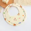 Babero para Bebé Seis Capas Gasa de Algodón Toalla para Saliva Bebé Anti-escupitajo Absorbente Babero Infantil Babero de Saliva Verano Estilo Delgado