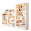 Estante de Livros para Biblioteca Armário de Armazenamento Rack de Armazenamento Integrado de Chão Estante para Livros Ilustrados Infantis Rack de Armazenamento Estante de Aço Doméstica
