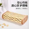 Almohada de Bambú de Verano para Protección del Cuello y Ayuda para Dormir, Almohada de Bambú Hueco Tejida a Mano, Individual, Transpirable, Ventilada, Firme