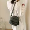 Veludo Cotelê 2026 Primavera Nova Moda Cor Sólida Casual Bolsa de Tecido Estilo Campus para Meninas Pequena de Ombro Único Transversal Tendência