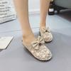 Sandalias Planas de Lino Tejido Estilo Coreano de Verano para Mujer, tipo Mocasín Holgado, con Encaje Hueco y Parte Superior de Malla